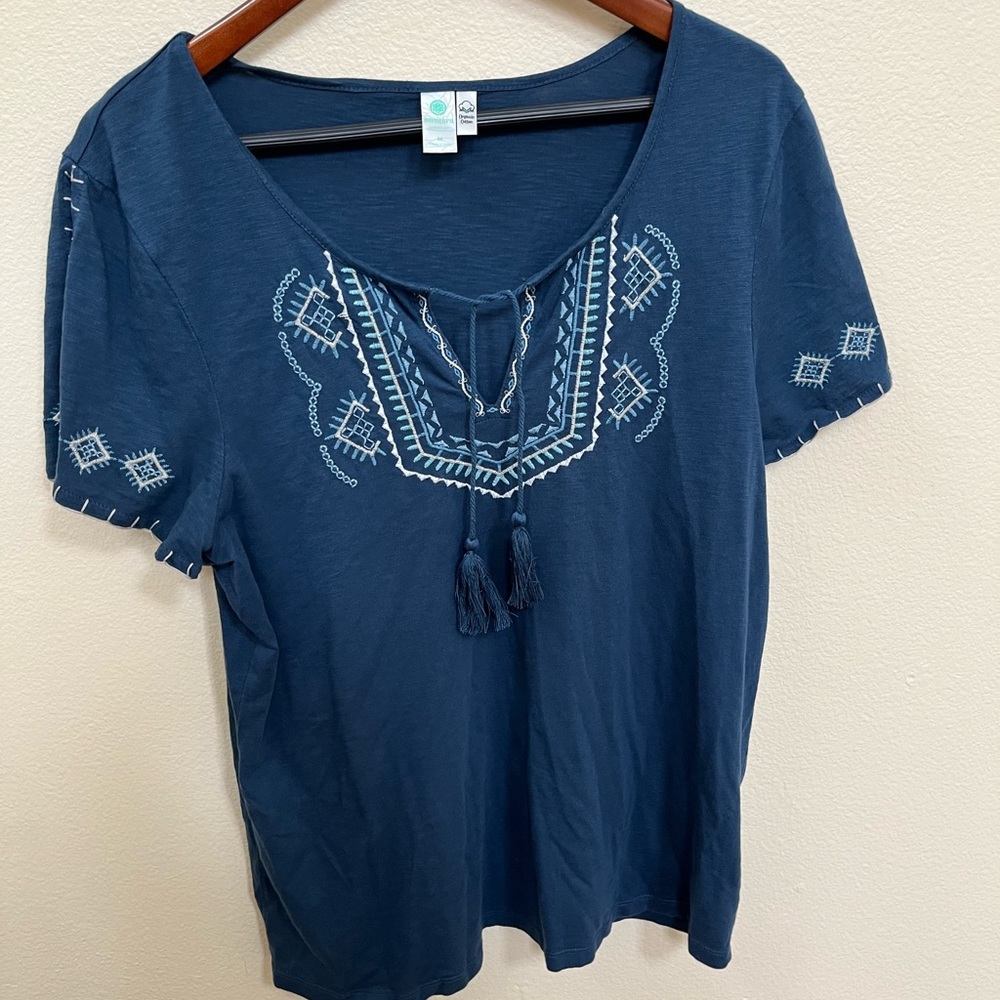 Aventura Medium Organic Cotton Boho Top Blouse Shirt